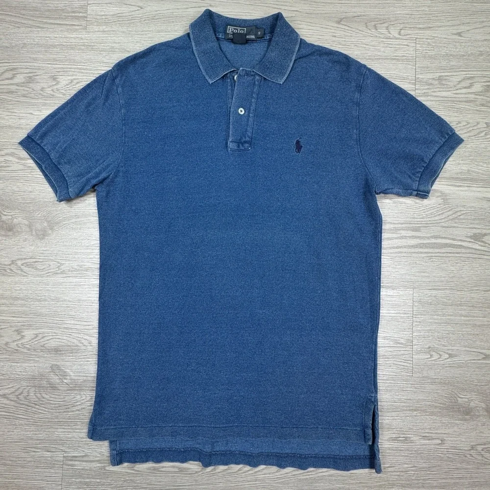 Polo Ralph Lauren Men's Polo Shirt Blue Small Short Sleeve Cotton Pique‎ Logo